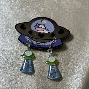 Green and Blue UFO Jewelry Accessory